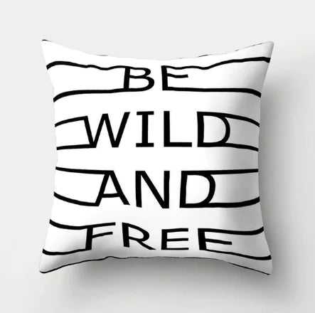 Minimalist Black and White Geometric Pillow Cover