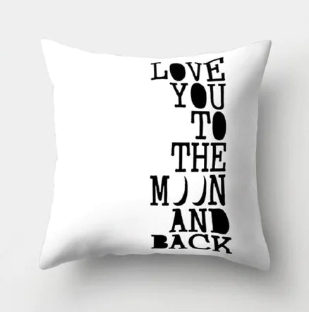 Minimalist Black and White Geometric Pillow Cover