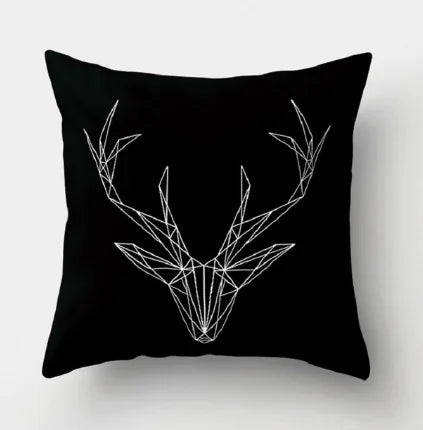 Minimalist Black and White Geometric Pillow Cover