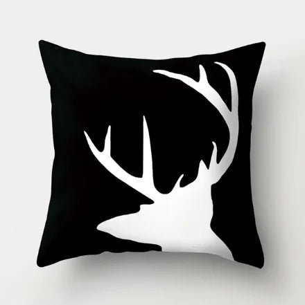 Minimalist Black and White Geometric Pillow Cover