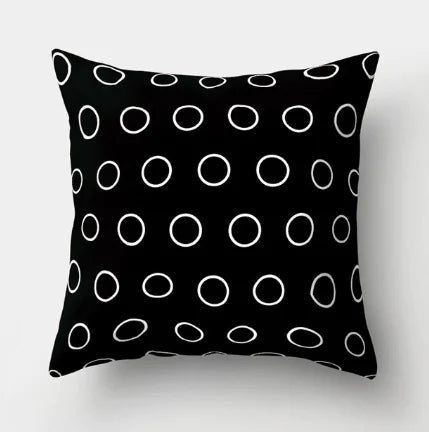 Minimalist Black and White Geometric Pillow Cover
