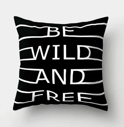 Minimalist Black and White Geometric Pillow Cover