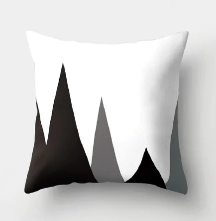 Minimalist Black and White Geometric Pillow Cover