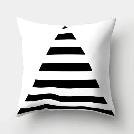 Minimalist Black and White Geometric Pillow Cover