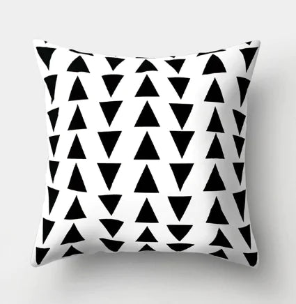 Minimalist Black and White Geometric Pillow Cover
