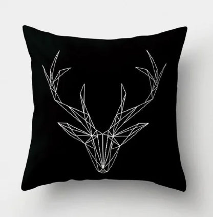 Minimalist Black and White Geometric Pillow Cover