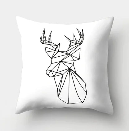 Minimalist Black and White Geometric Pillow Cover