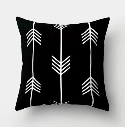 Minimalist Black and White Geometric Pillow Cover
