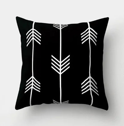 Minimalist Black and White Geometric Pillow Cover