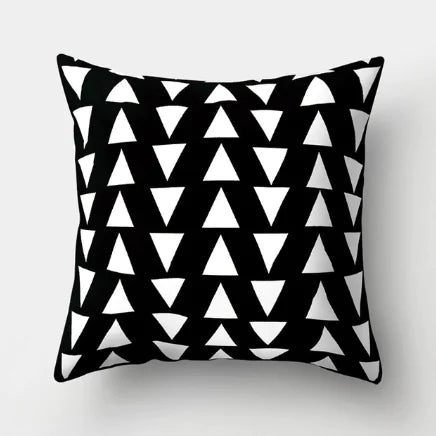 Minimalist Black and White Geometric Pillow Cover
