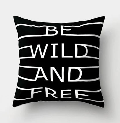 Minimalist Black and White Geometric Pillow Cover