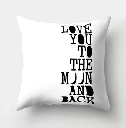 Minimalist Black and White Geometric Pillow Cover
